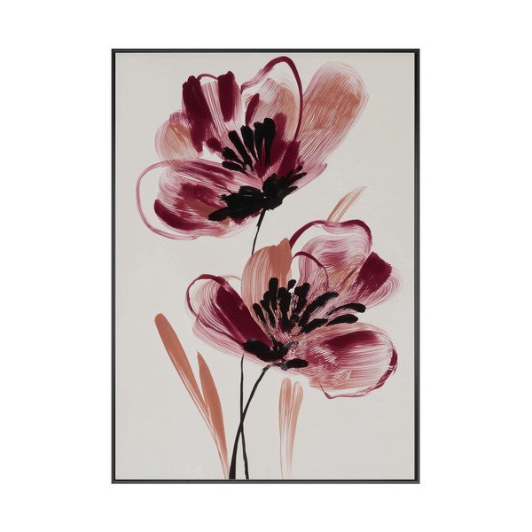 Nyomtatott keretezett-vászon kép 70x100 cm Burgundy Blooms – Styler