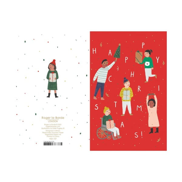 Üdvözlőlap szett 8 db-os karácsonyi mintával Chicago School  – Roger la Borde-image-1