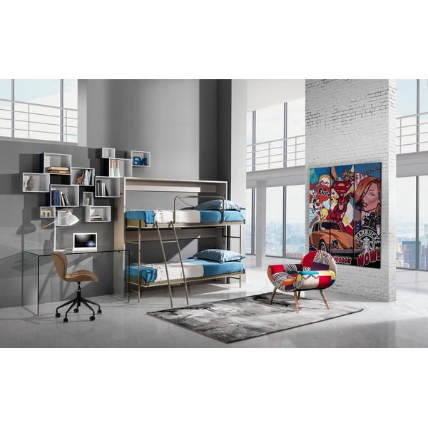 Üveg íróasztal 70x126 cm Bend – Tomasucci-image-3