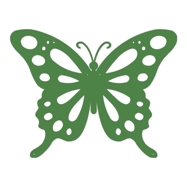 Butterfly zöld, fém fali dekoráció