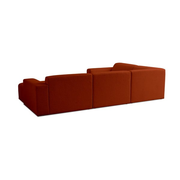Téglavörös buklé sarokkanapé (U alakú) Roxy – Scandic-image-2