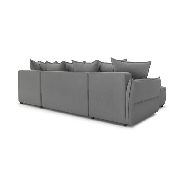 Világosszürke kinyitható sarokkanapé (jobb oldali) Leon – Bobochic Paris-image-3