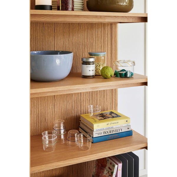 Natúr színű könyvespolc tölgyfa dekorral 75x162 cm Heritage – Hübsch-image-3