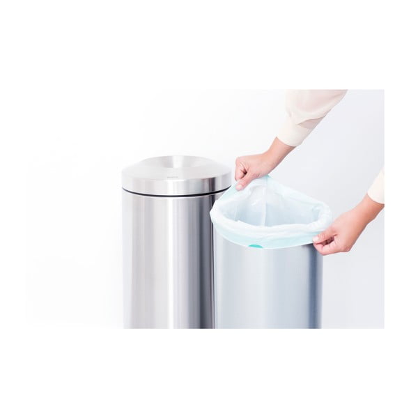 Matt ezüstszínű acél szemetes 30 l Flame Guard – Brabantia-image-2