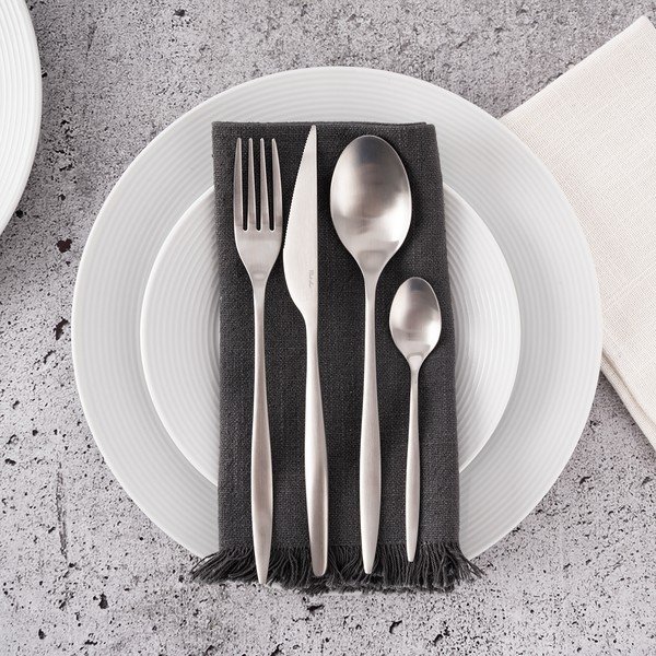 Ezüstszínű rozsdamentes acél evőeszköz készlet 24 db-os – Orion-image-1