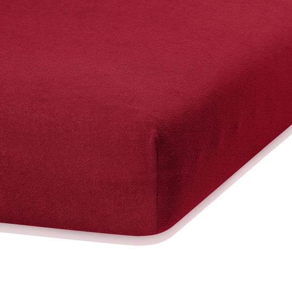 Ruby Dark Red sötét piros kétszemélyes gumis lepedő, 200-220 x 200 cm - AmeliaHome-image-2