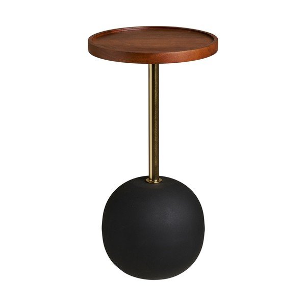 Kerek tárolóasztal mangófa asztallappal ø 30 cm Sirone – House Nordic-image-2
