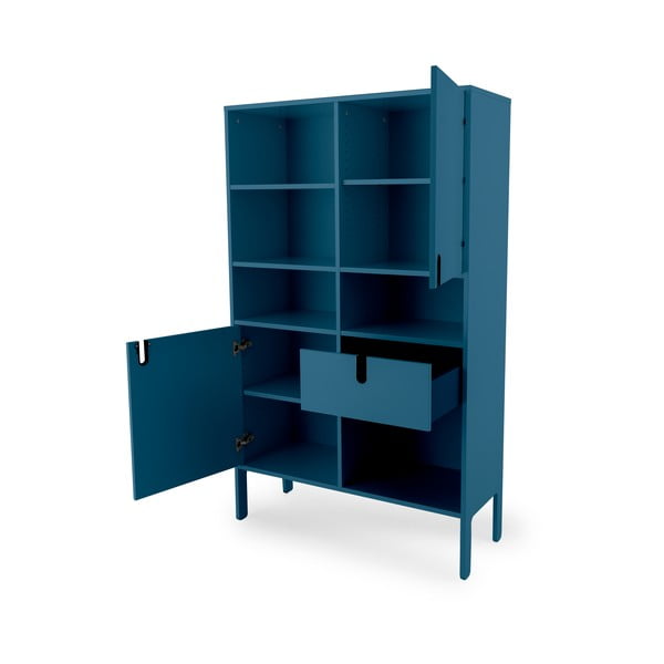 Uno petróleumkék könyvespolc, magasság 176 cm - Tenzo-image-4