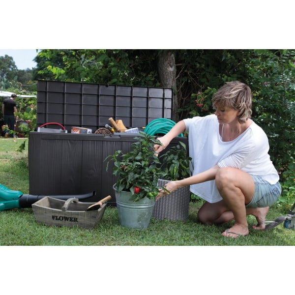 Sötétszürke kerti tárolódoboz Sherwood – Keter-image-1