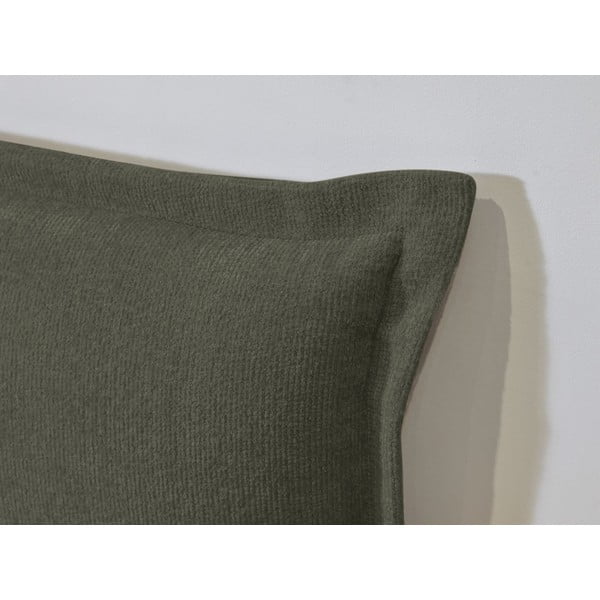 Sötétzöld-natúr színű franciaágy ágyráccsal 180x200 cm Charlie – Bobochic Paris-image-4