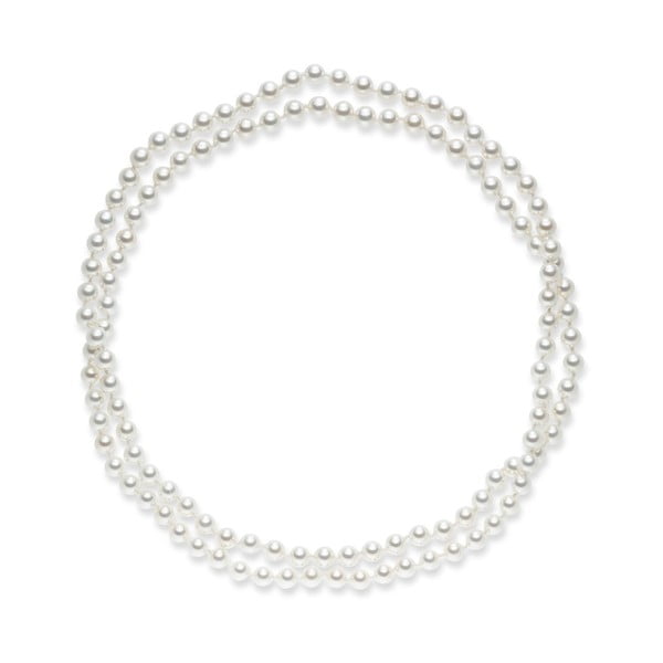 Fehér gyöngy nyaklánc, 120 cm - Pearls of London