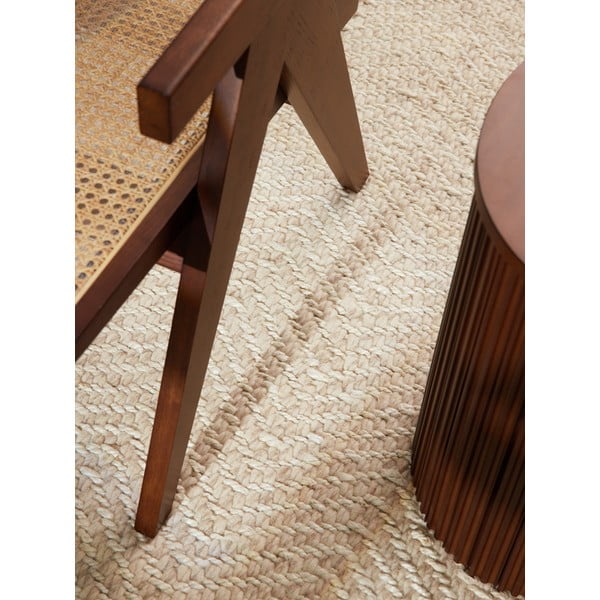 Krémszínű-elefántcsont színű kézi szövésű gyapjúkeverék szőnyeg 160x230 cm Majoli – Elle Decoration-image-4