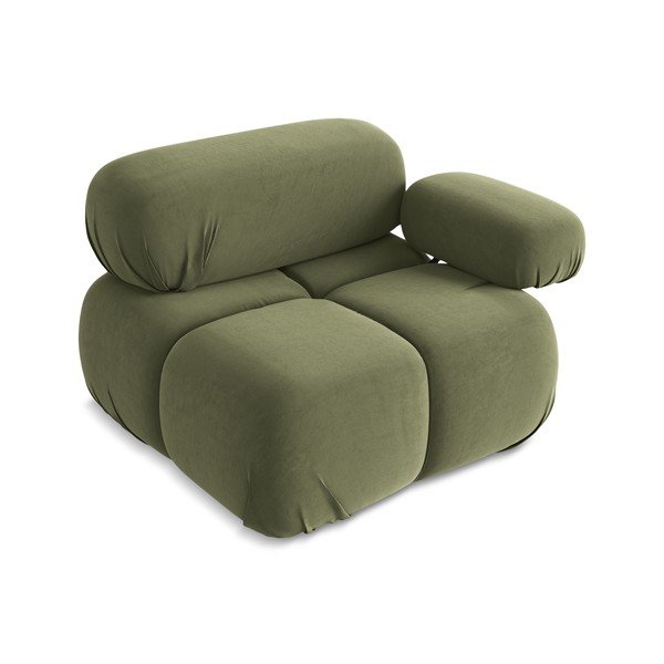 Világoszöld bársony kanapé modul (jobb oldali) Lokua – Makamii-image-3