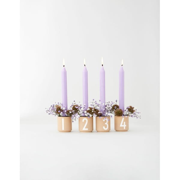 Porcelán gyertyatartó készlet 4 db-os Mini - Design Letters-image-1