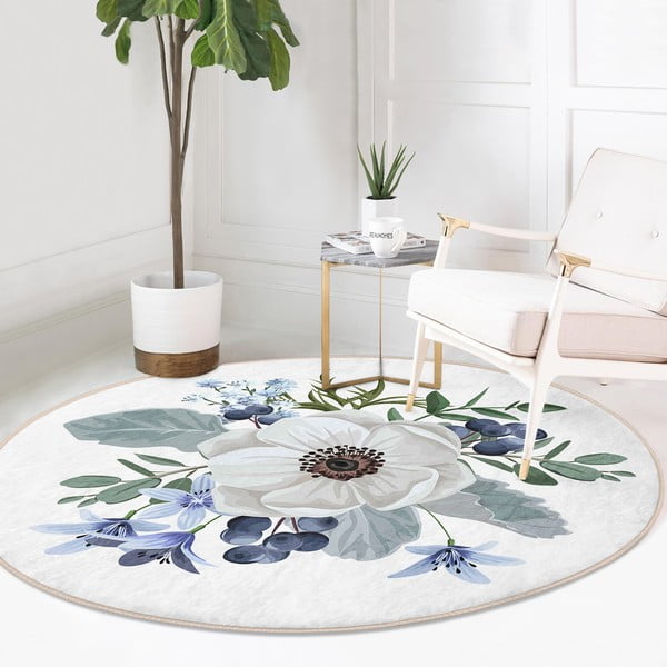 Mosható-robotporszívóval tisztítható kerek szőnyeg ø 120 cm Comfort – Mila Home-image-2