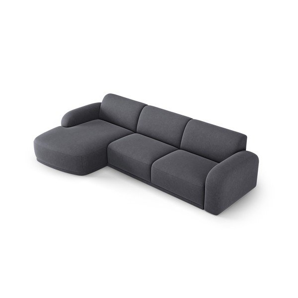 Szürke bársony sarokkanapé Erin – Micadoni Home-image-4