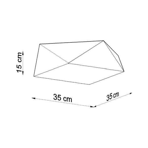 Fekete mennyezeti lámpa 35x35 cm Koma – Sollux-image-4