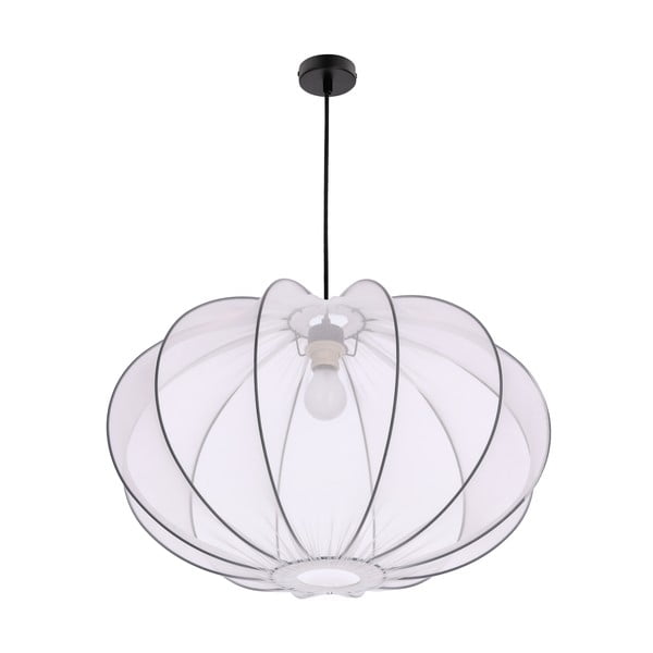 Fehér függőlámpa textil búrával ø 60 cm Mellow – Candellux Lighting-image-4