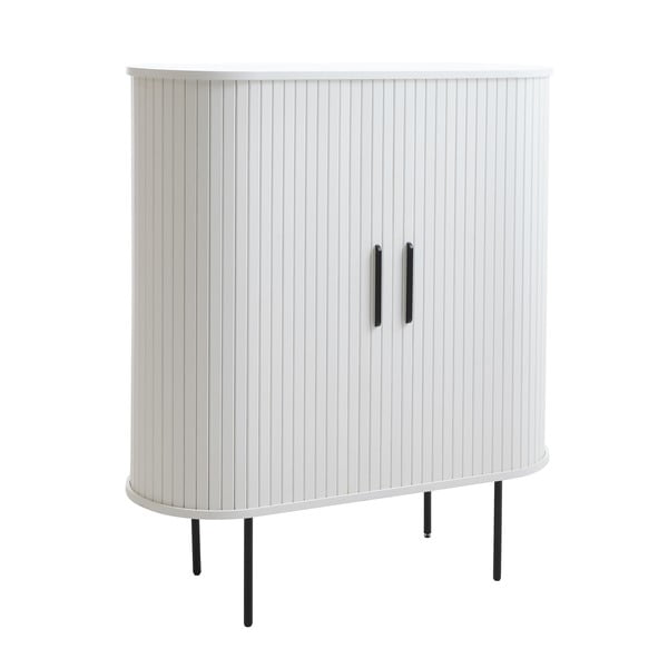 Fehér szekrény tolóajtóval 100x118x40 cm Nola – Unique Furniture-image-1