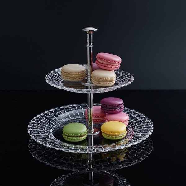 Bossa Nova kétszintes kristályüveg állvány, ⌀ 23 cm - Nachtmann-image-1