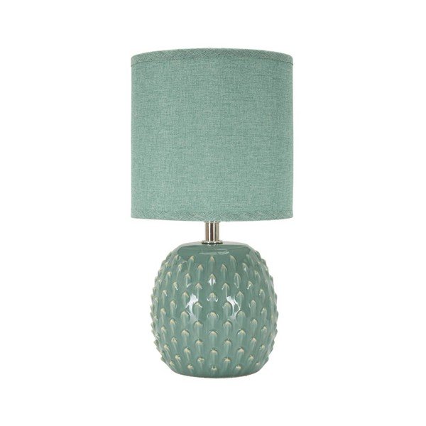 Világoskék kerámia asztali lámpa textil búrával (magasság 27 cm) Pontus – Mauro Ferretti