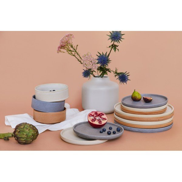 Malia 18 db-os szürke agyagkerámia étkészlet - Bonami selection-image-4