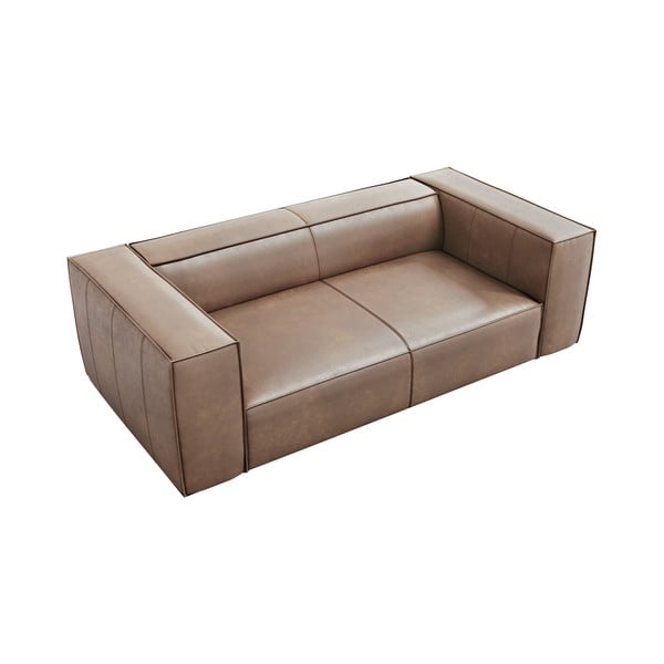 Világosbarna bőr kanapé 212 cm Madame – Windsor & Co Sofas-image-3