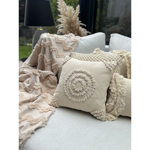 Pamut párnahuzat 43x43 cm Seashells – Mioli Decor-image-3