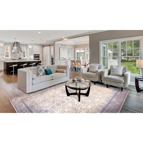 Krémszínű gyapjú szőnyeg 133x180 cm Jennifer – Agnella-image-1