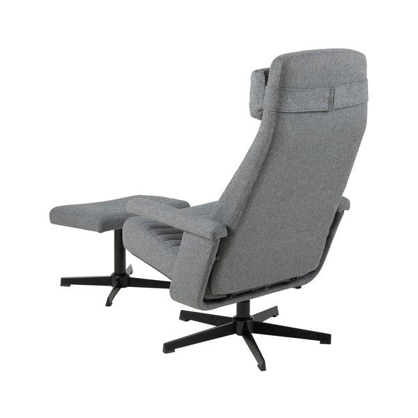 Tranby sötétszürke állítható fotel lábtartóval - Actona-image-4