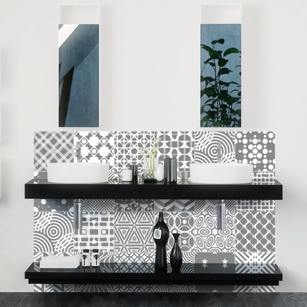 Modern Tiles 24 db-os falmatrica szett, 10 x 10 cm - Ambiance