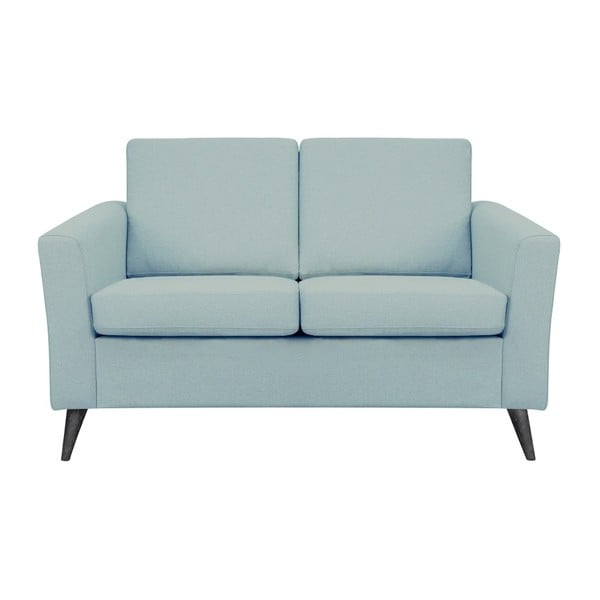 Alex kék 2 személyes kanapé fekete lábakkal - Helga Interiors