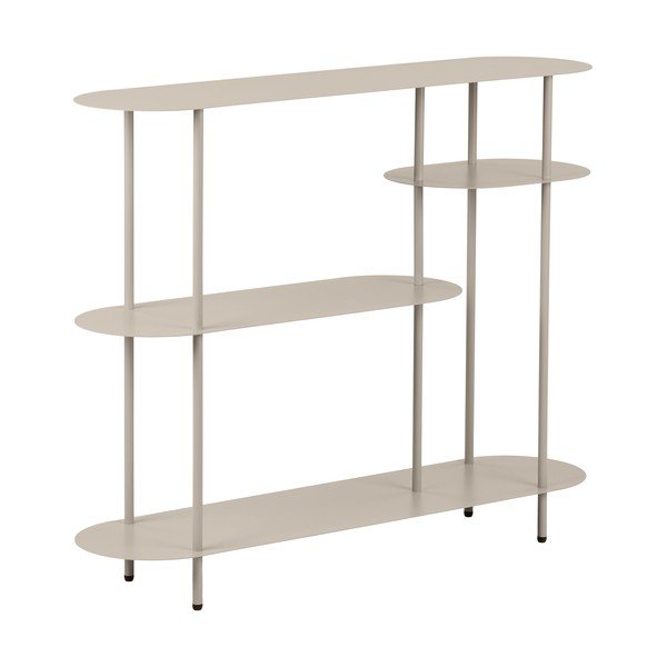 Bézs fém polcos állvány 118x97x31 cm Rieti – House Nordic-image-2