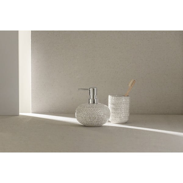 Krémszínű kerámia fogkefetartó pohár Pergole – Wenko-image-3