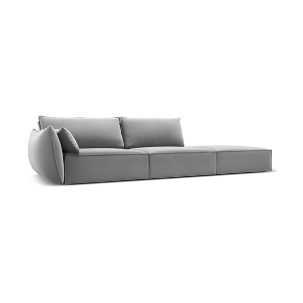 Világosszürke bársony kanapé, bal oldali 264 cm Vanda – Mazzini Sofas-image-2