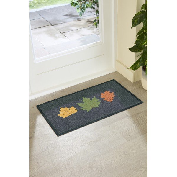 Lábtörlő 40x70 cm Autumn Leaves on Green – Artsy Doormats-image-3