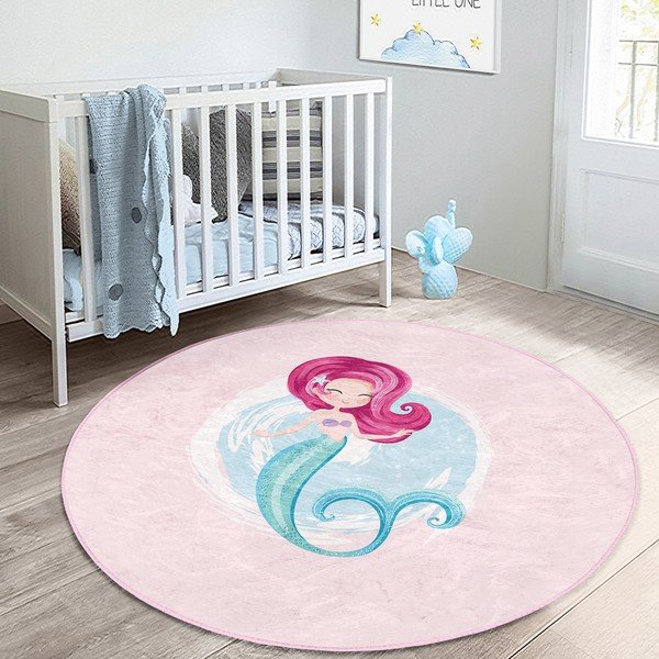 Rózsaszín gyerek szőnyeg ø 80 cm Comfort – Mila Home-image-1