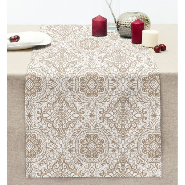 Asztali futó 40x130 cm Beige Mandala – Mila Home-image-2