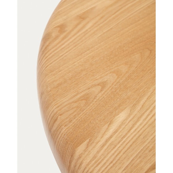 Kerek étkezőasztal kőrisfa dekorral ø 120 cm Mailen – Kave Home-image-4