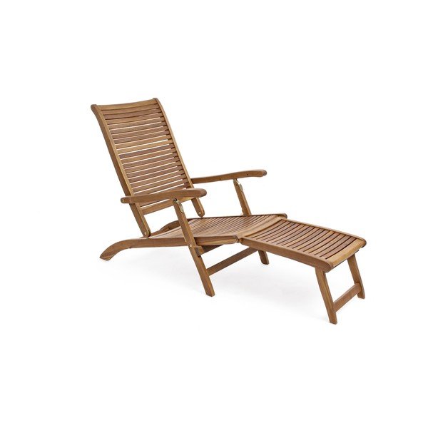 Natúr színű tömörfa kerti napozóágy Noemi – Bizzotto