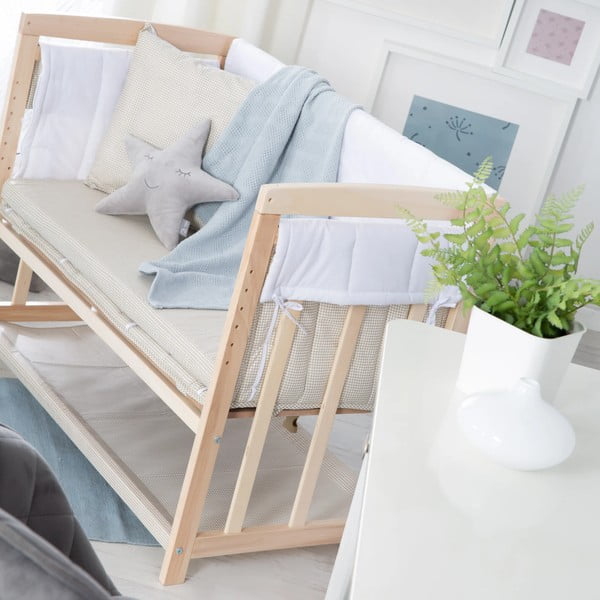 Natúr színű bölcső tárolóhellyel és baldachinnal 90x45 cm Liebhabär – Roba-image-4