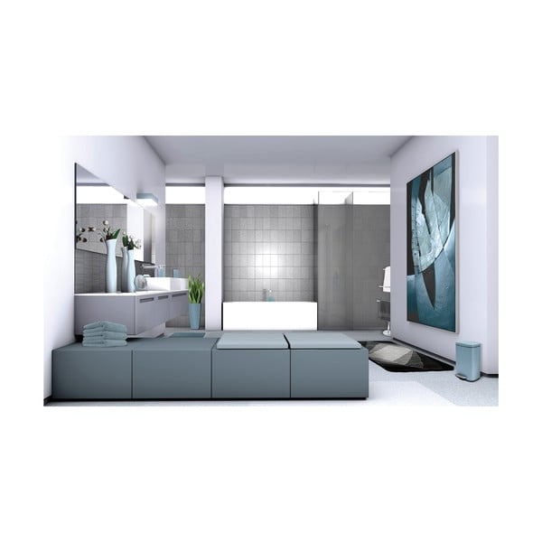 Világoskék acél pedálos szemetes 5 l   Akira – Spirella-image-3