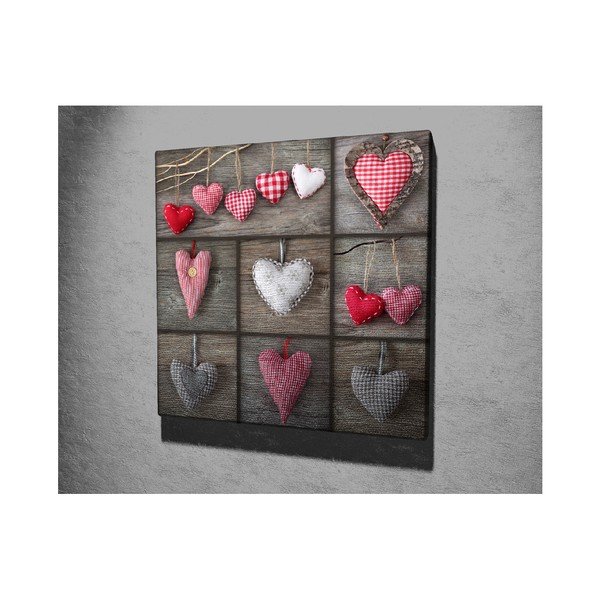 Hearts vászon fali kép, 45 x 45 cm-image-2