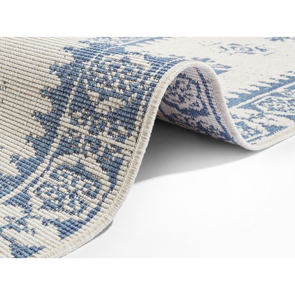 Duque kék-krémszínű kültéri szőnyeg, 80 x 250 cm - NORTHRUGS-image-1