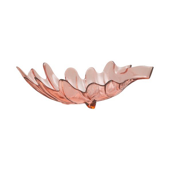 Leaf rózsaszín tálka újrahasznosított üvegből, 33 x 20 cm - Mauro Ferretti-image-2