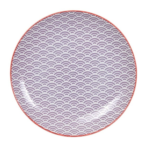 Wave lila porcelán tányér, ø 25,7 cm - Tokyo Design Studio