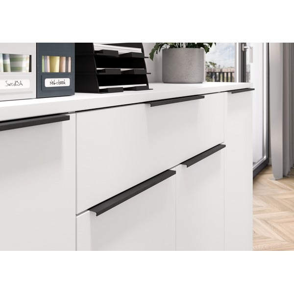Fehér alacsony komód 161x101 cm Mailand – Germania-image-1