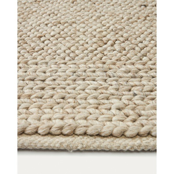 Krémszínű gyapjú szőnyeg 160x230 cm Minji – Kave Home-image-1