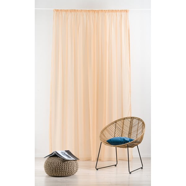 Narancssárga átlátszó függöny 300x260 cm Voile – Mendola Fabrics