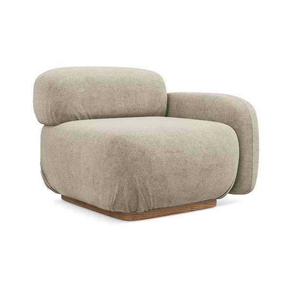 Bézs buklé kanapé modul (jobb oldali) Ailani – Makamii-image-1